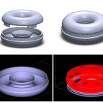 Projekt Julii Górki - Zwijacz do słuchawek w kształcie donuta - kilka renderingów z programu 3D